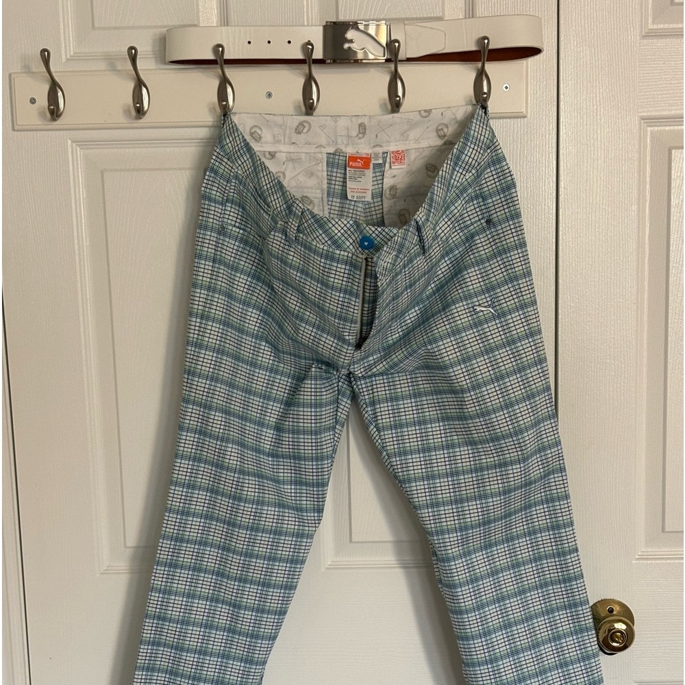 Puma Golf Pants and White Leather Puma Belt